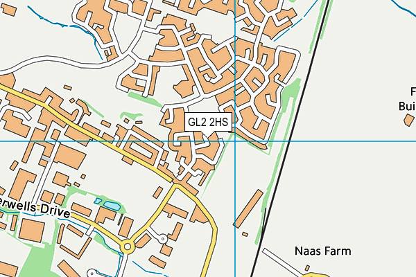 GL2 2HS map - OS VectorMap District (Ordnance Survey)