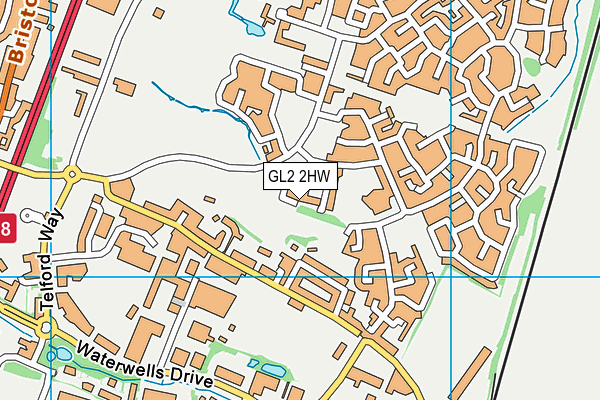 GL2 2HW map - OS VectorMap District (Ordnance Survey)