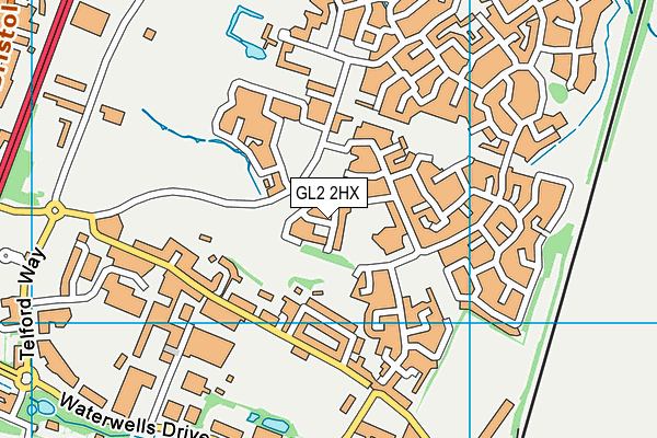 GL2 2HX map - OS VectorMap District (Ordnance Survey)