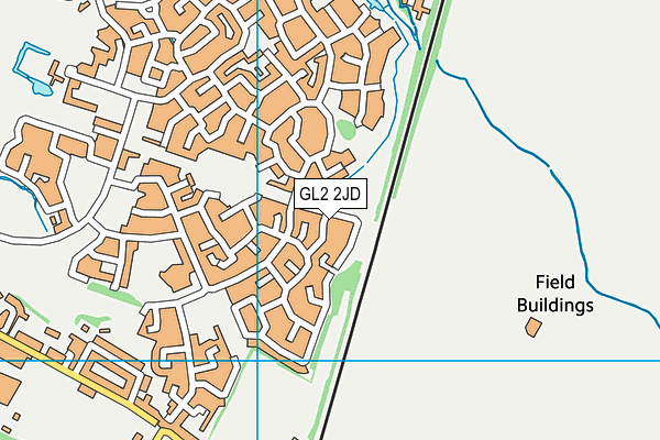 GL2 2JD map - OS VectorMap District (Ordnance Survey)