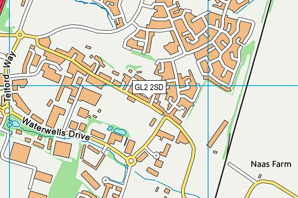 GL2 2SD map - OS VectorMap District (Ordnance Survey)