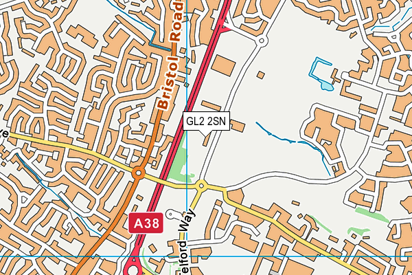 Kingsway Sport Pavilon map (GL2 2SN) - OS VectorMap District (Ordnance Survey)