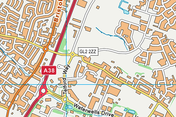 GL2 2ZZ map - OS VectorMap District (Ordnance Survey)