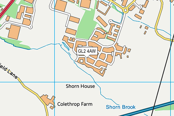 GL2 4AW map - OS VectorMap District (Ordnance Survey)