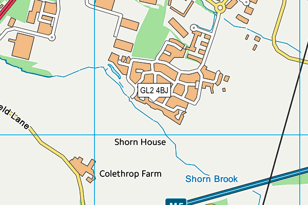 GL2 4BJ map - OS VectorMap District (Ordnance Survey)