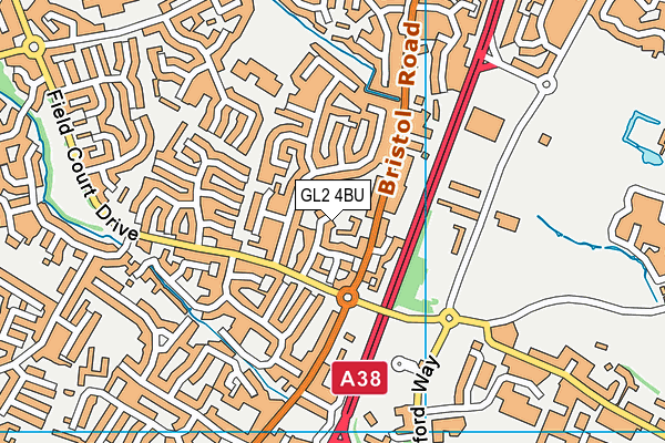 GL2 4BU map - OS VectorMap District (Ordnance Survey)