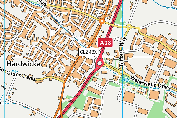 GL2 4BX map - OS VectorMap District (Ordnance Survey)