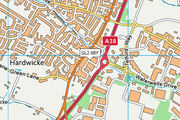 GL2 4BY map - OS VectorMap District (Ordnance Survey)