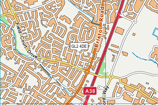 GL2 4DE map - OS VectorMap District (Ordnance Survey)