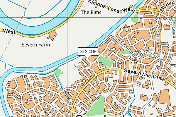 GL2 4GF map - OS VectorMap District (Ordnance Survey)