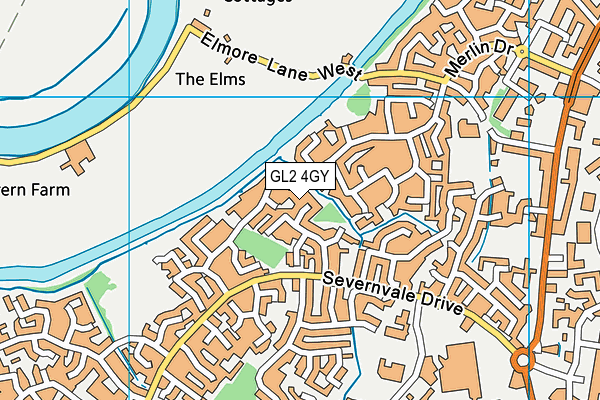 GL2 4GY map - OS VectorMap District (Ordnance Survey)