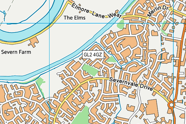 GL2 4GZ map - OS VectorMap District (Ordnance Survey)