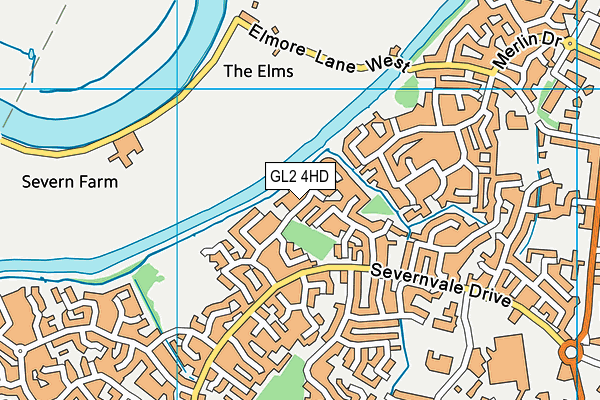 GL2 4HD map - OS VectorMap District (Ordnance Survey)
