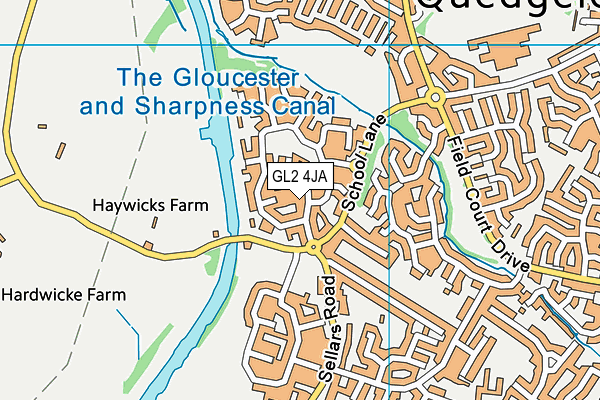 GL2 4JA map - OS VectorMap District (Ordnance Survey)