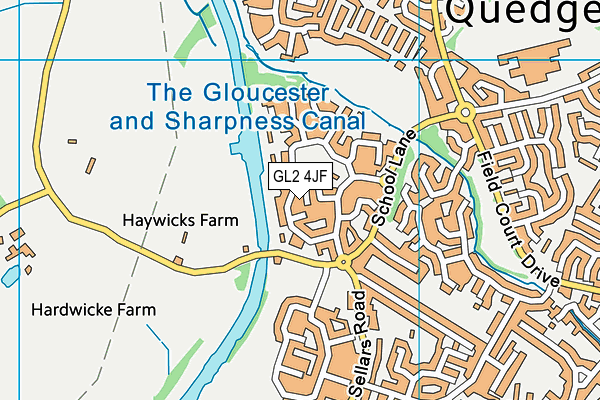 GL2 4JF map - OS VectorMap District (Ordnance Survey)