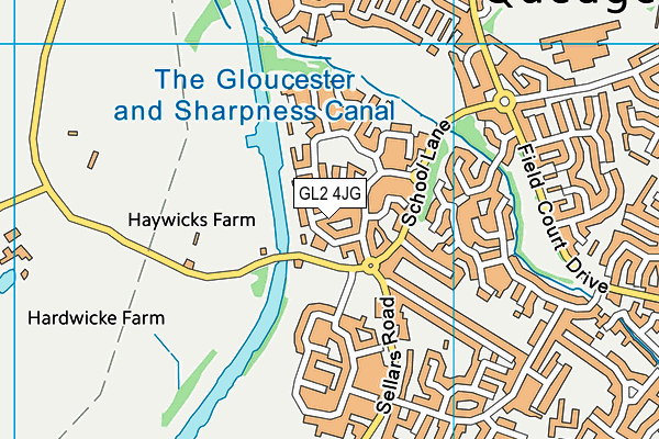 GL2 4JG map - OS VectorMap District (Ordnance Survey)