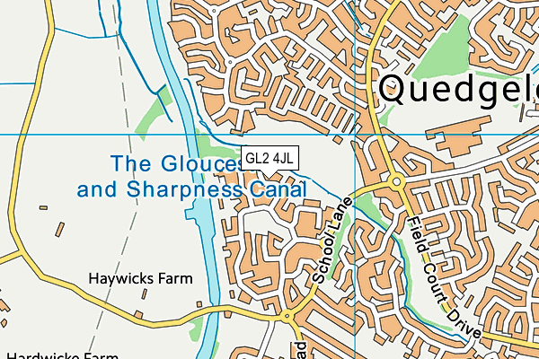 GL2 4JL map - OS VectorMap District (Ordnance Survey)