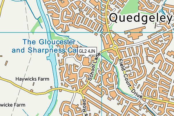 GL2 4JN map - OS VectorMap District (Ordnance Survey)
