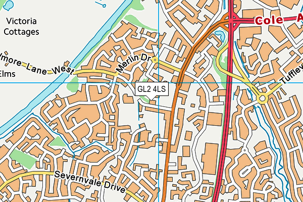 GL2 4LS map - OS VectorMap District (Ordnance Survey)