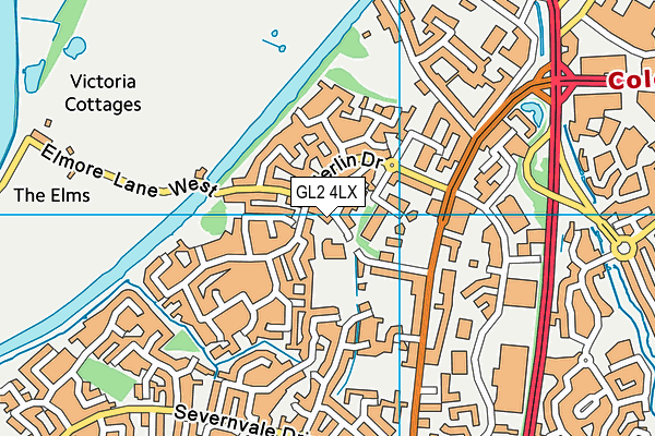 GL2 4LX map - OS VectorMap District (Ordnance Survey)