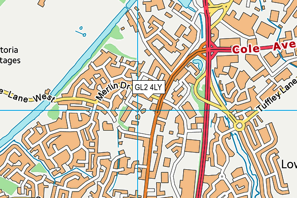 GL2 4LY map - OS VectorMap District (Ordnance Survey)
