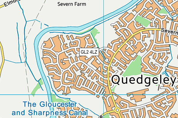 GL2 4LZ map - OS VectorMap District (Ordnance Survey)