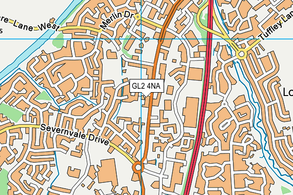 GL2 4NA map - OS VectorMap District (Ordnance Survey)