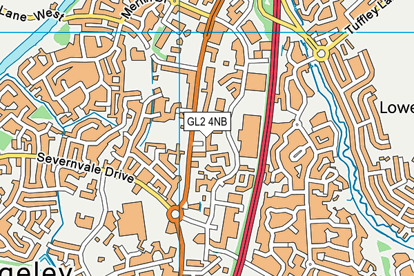 Bristol Road Recreation Ground map (GL2 4NB) - OS VectorMap District (Ordnance Survey)
