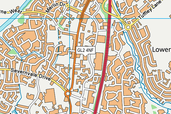 Peak Fitness (Gloucester) (Closed) map (GL2 4NF) - OS VectorMap District (Ordnance Survey)