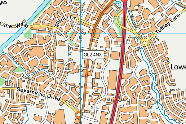 GL2 4NX map - OS VectorMap District (Ordnance Survey)