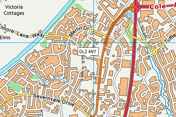 GL2 4NY map - OS VectorMap District (Ordnance Survey)