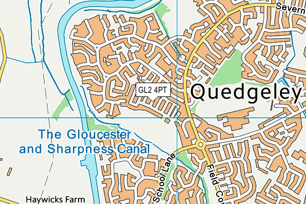 GL2 4PT map - OS VectorMap District (Ordnance Survey)