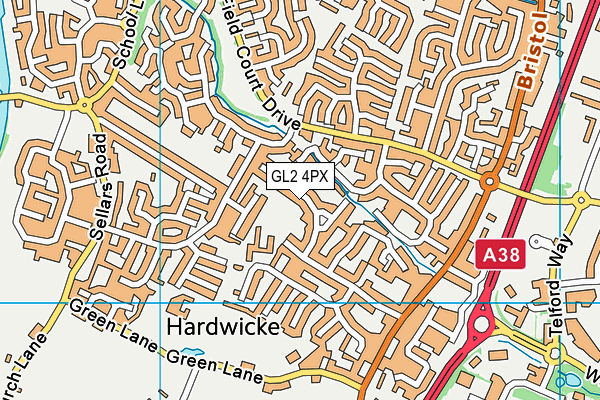 GL2 4PX map - OS VectorMap District (Ordnance Survey)