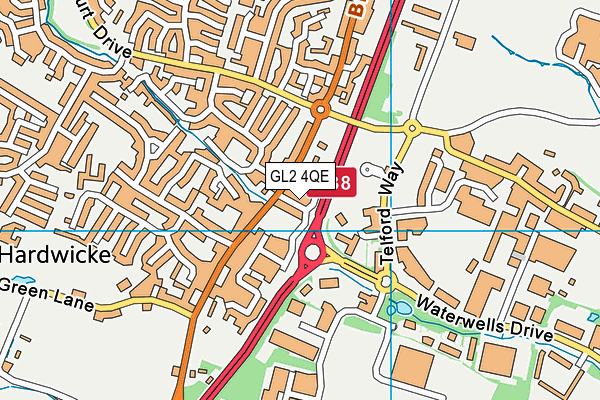 GL2 4QE map - OS VectorMap District (Ordnance Survey)