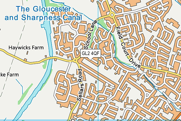 GL2 4QF map - OS VectorMap District (Ordnance Survey)