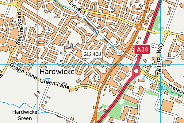 GL2 4QJ map - OS VectorMap District (Ordnance Survey)