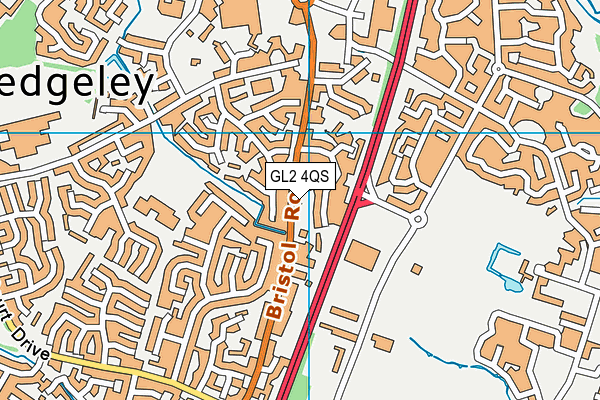GL2 4QS map - OS VectorMap District (Ordnance Survey)