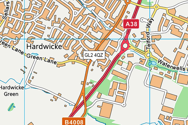 GL2 4QZ map - OS VectorMap District (Ordnance Survey)