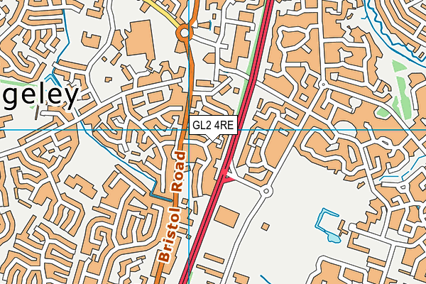 GL2 4RE map - OS VectorMap District (Ordnance Survey)