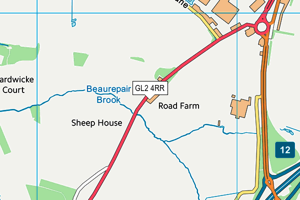 GL2 4RR map - OS VectorMap District (Ordnance Survey)