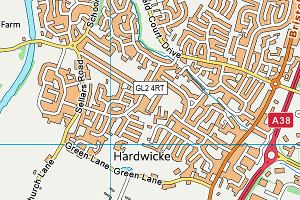 GL2 4RT map - OS VectorMap District (Ordnance Survey)