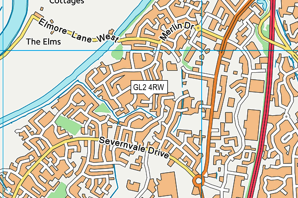 GL2 4RW map - OS VectorMap District (Ordnance Survey)