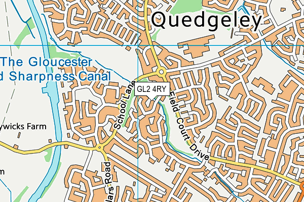GL2 4RY map - OS VectorMap District (Ordnance Survey)