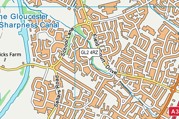 GL2 4RZ map - OS VectorMap District (Ordnance Survey)