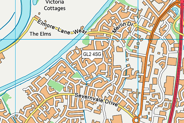 GL2 4SG map - OS VectorMap District (Ordnance Survey)