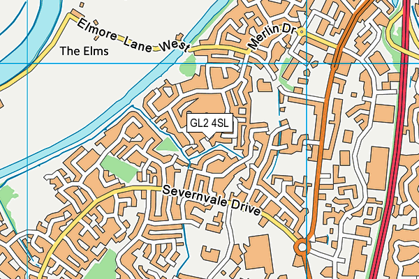 GL2 4SL map - OS VectorMap District (Ordnance Survey)