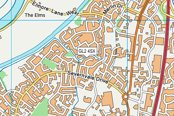 GL2 4SX map - OS VectorMap District (Ordnance Survey)