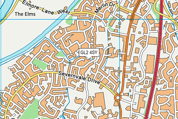 GL2 4SY map - OS VectorMap District (Ordnance Survey)