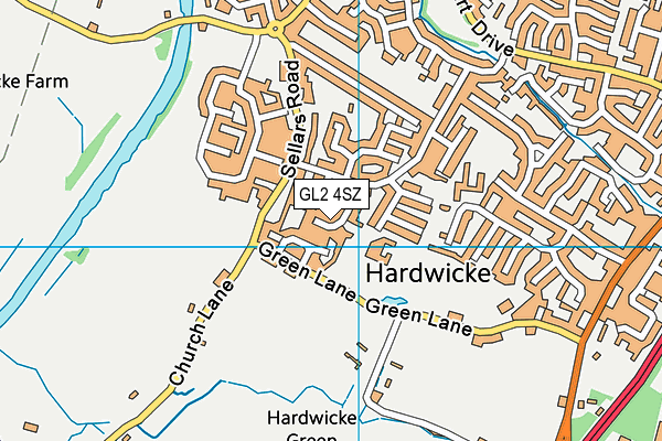 GL2 4SZ map - OS VectorMap District (Ordnance Survey)