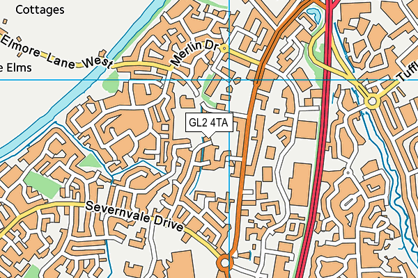 GL2 4TA map - OS VectorMap District (Ordnance Survey)